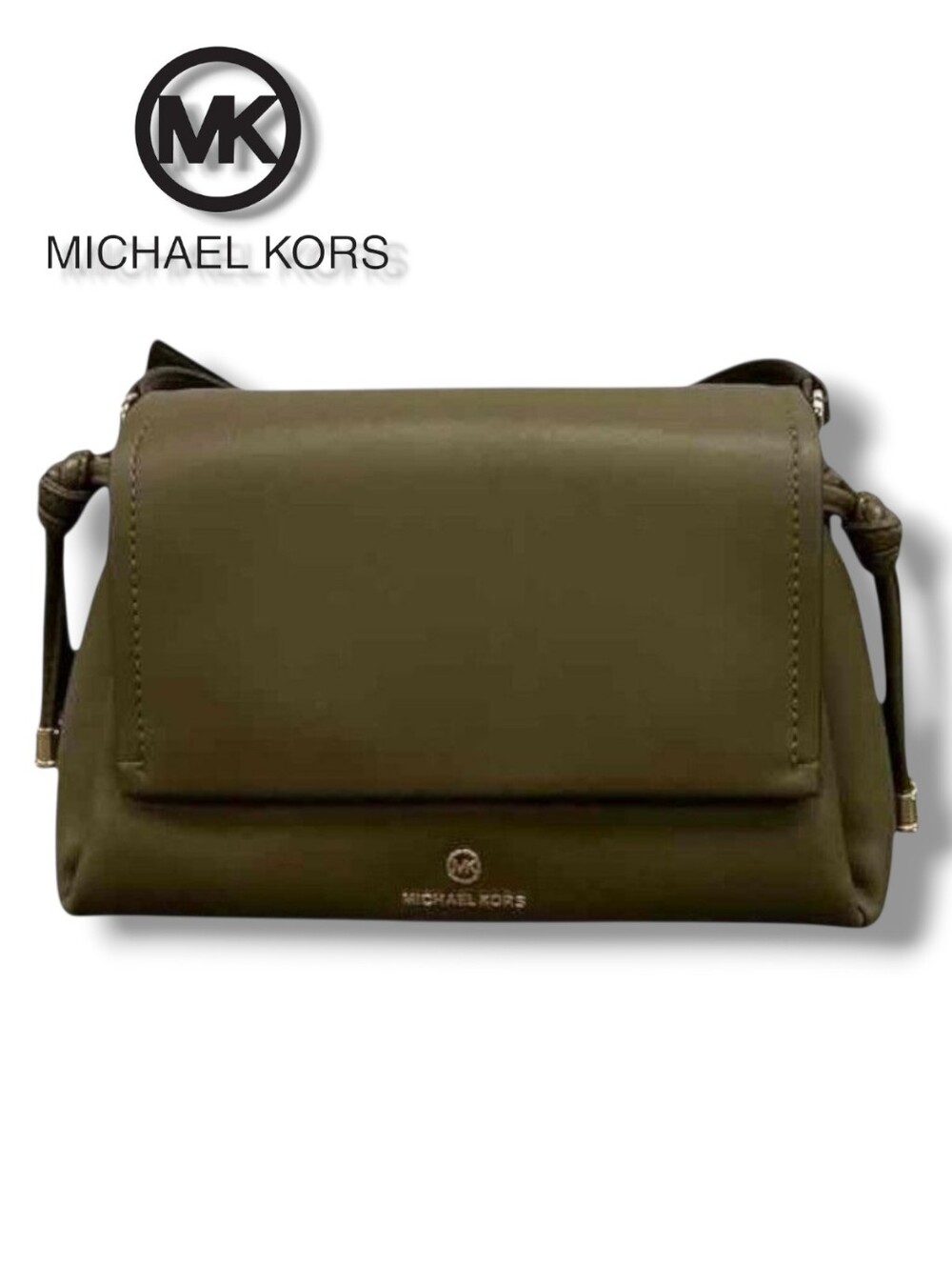 MICHAEL KORS Pearl Vegan Leather Magnetic Flap Two Way Shoulder Crossbody Bag - Picture 3 of 16
